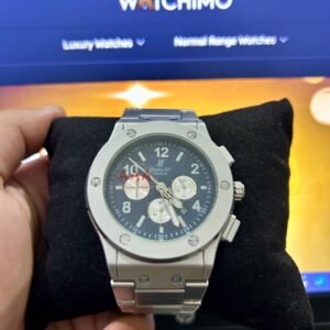 Big Bang Hublot style silver men’s watch
